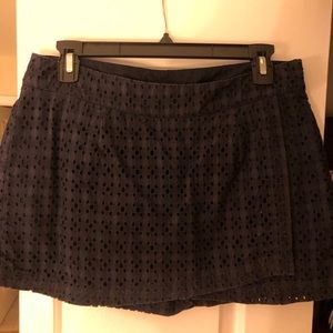 Navy, eyelet cabi skort.